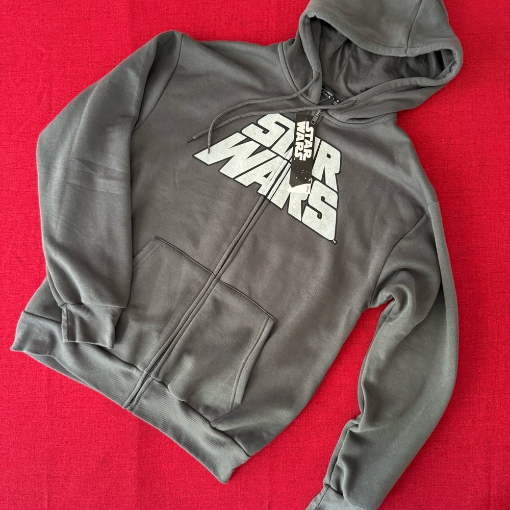 Star Wars GREY ZIP UP HOODIE SZ MEDIUM